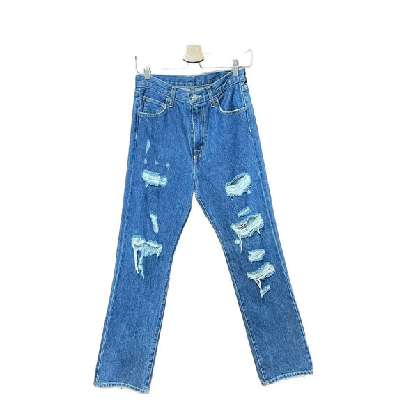 Carmar Lucio Orion Dark Wash Ripped Denim Jeans Size 27 - Picture 2 of 11
